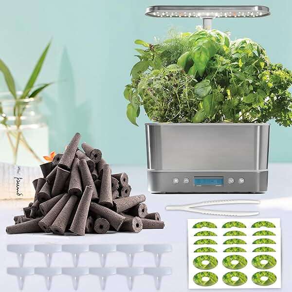 215 Pack Hydroponic Pods Supplies for Aerogarden Pods, Grow Sponges for Hydroponics, Seed Pods Kit with 100 Grow Sponges, 102 Pod Labels,12 Plant Labels, 1 Tweezer for Hydroponic Indoor Garden System - Image 7