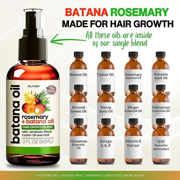 Batana Oil for Hair Growth - 100% Pure, Organic, Cold-Pressed, Unrefined from Honduras by Dr. Sebi - Natural, Vegan for Strong Roots and Thick Hair - Wild Growth for Hair, 2oz | 100% Pure - Image 4