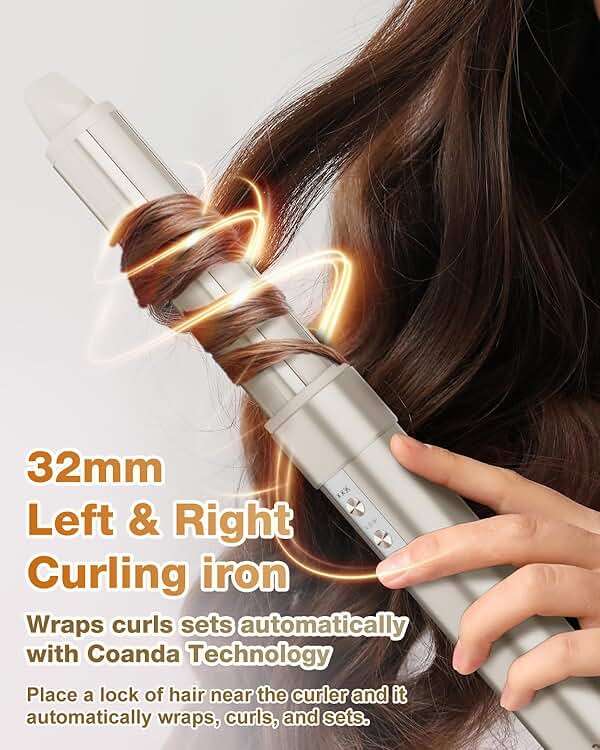 7MAGIC 6 in 1 Multi Hair Styler Dryer Brush, 110,000 RPM High-Speed, Negative Ionic, Fast Drying for Professional Blow Dry, Curling, Volumizing, Straightening and Styling, Gold - Image 4