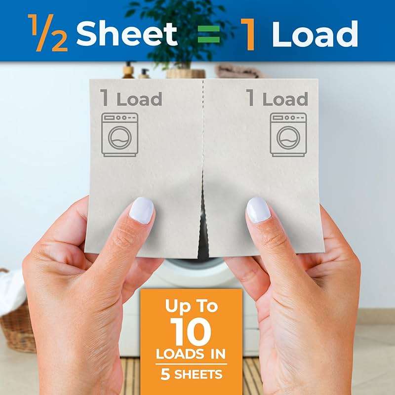 Gull Living Travel Laundry Detergent Sheets Unscented - 10 Loads - Dissolves Quickly, Removes Stains & Odors - For Home and Travel Laundry Sheets Detergent - Image 4