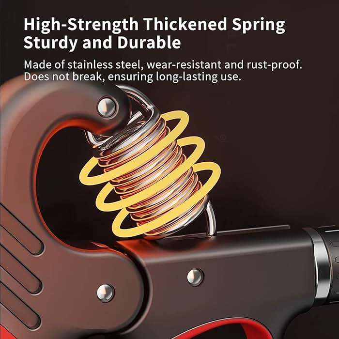 Grip Strength Trainer, Hand Grip Strengthener with Adjustable Resistance 11-220Lbs(5-100KG), Automatic Counter, Ergonomic Design, Forearm Strengthener for Musicians Athletes and Injury Recovery - Image 5