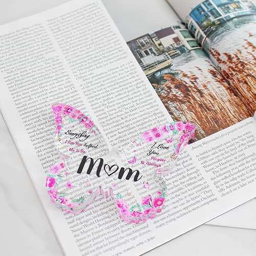 Mothers Day Gifts for Mom - Engraved Butterfly-Shaped Acrylic Plaque Decor 5 x 3.8 Inch - Christmas Birthday Mothers Day Gifts for Mom, Heartwarming Home Decor - Image 6