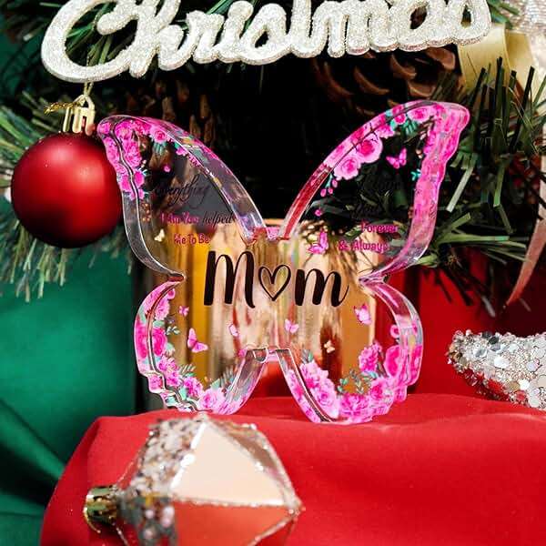 Mothers Day Gifts for Mom - Engraved Butterfly-Shaped Acrylic Plaque Decor 5 x 3.8 Inch - Christmas Birthday Mothers Day Gifts for Mom, Heartwarming Home Decor - Image 7