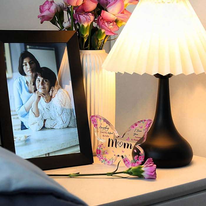 Mothers Day Gifts for Mom - Engraved Butterfly-Shaped Acrylic Plaque Decor 5 x 3.8 Inch - Christmas Birthday Mothers Day Gifts for Mom, Heartwarming Home Decor - Image 8