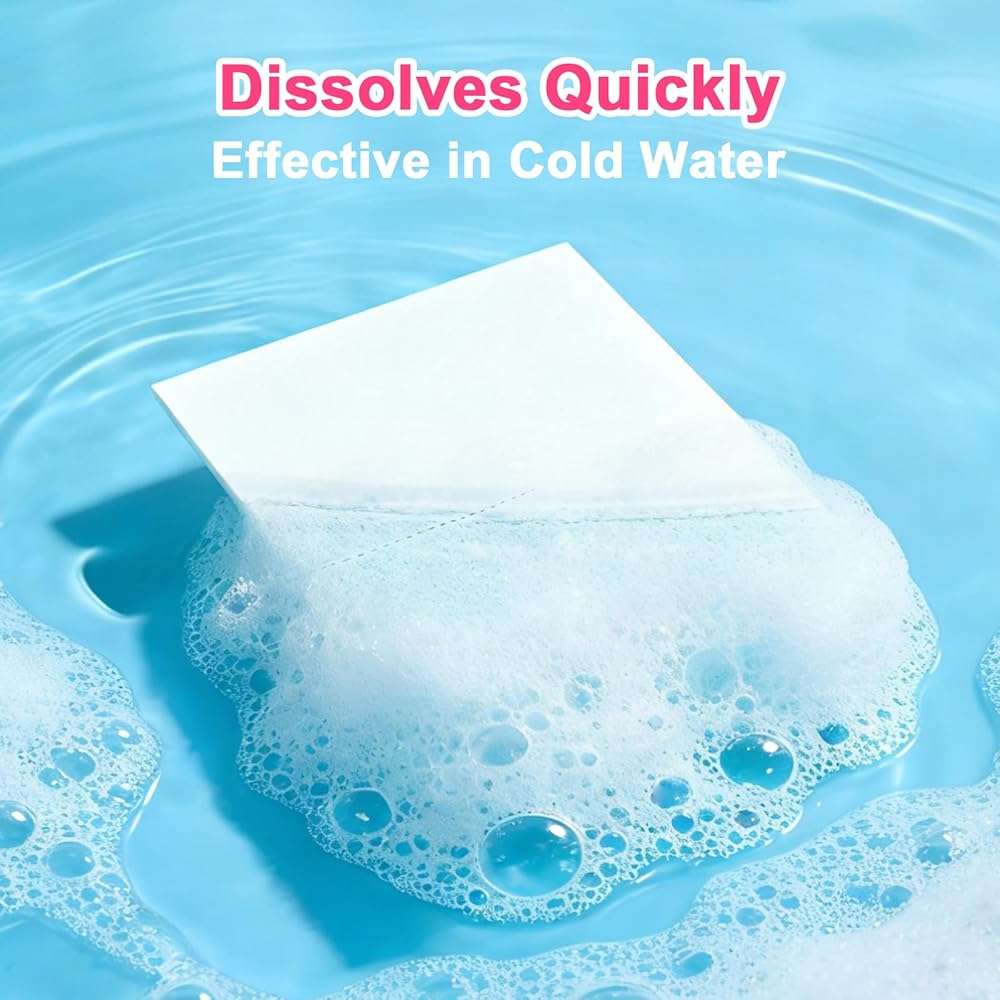 YUCO Laundry Detergent Sheets Berry Scent 80 Loads Eco Laundry Soap Washer Sheet, Liquidless Washing Detergent Sheets for Laundry for Travel, Plastic Free, Hypoallergenic - Image 7