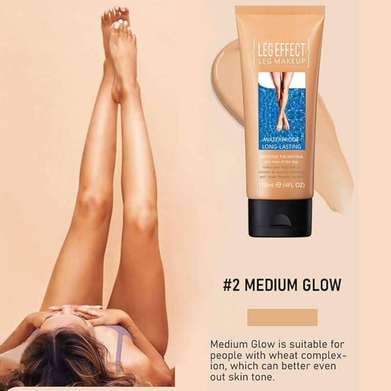 Leg and Body Makeup, Skin Perfecting Body Foundation, Tattoo Cover Up Makeup, Spider Vein Concealer for Leg and Body Scar Cover up Makeup, Flawless Looking Legs, Evens Skin Tone (Medium Golw) - Image 4