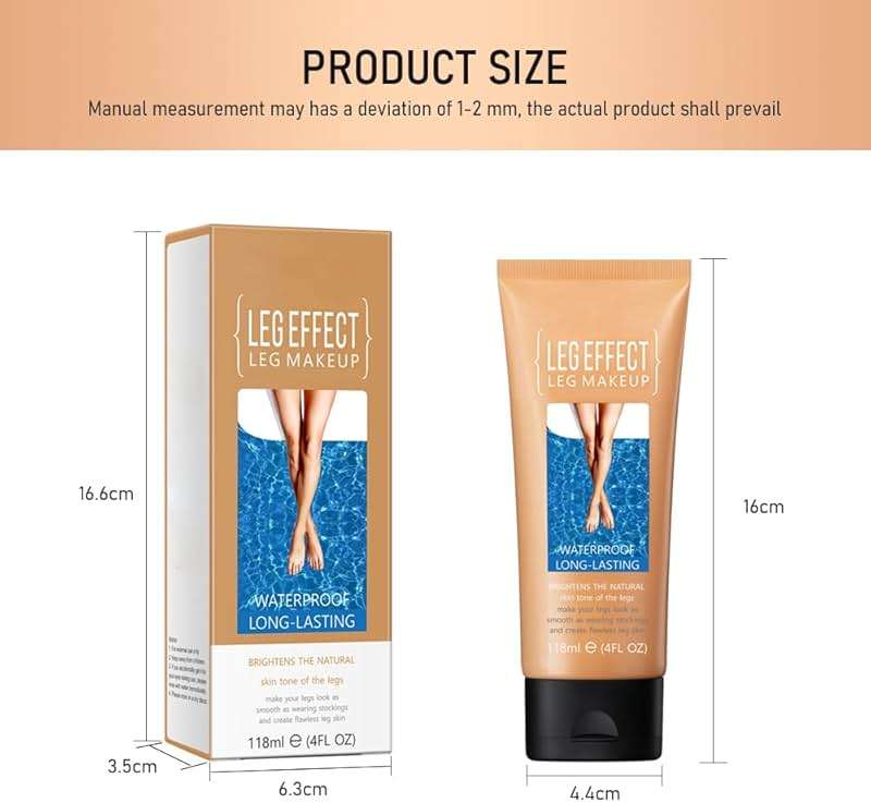 Leg and Body Makeup, Skin Perfecting Body Foundation, Tattoo Cover Up Makeup, Spider Vein Concealer for Leg and Body Scar Cover up Makeup, Flawless Looking Legs, Evens Skin Tone (Medium Golw) - Image 5