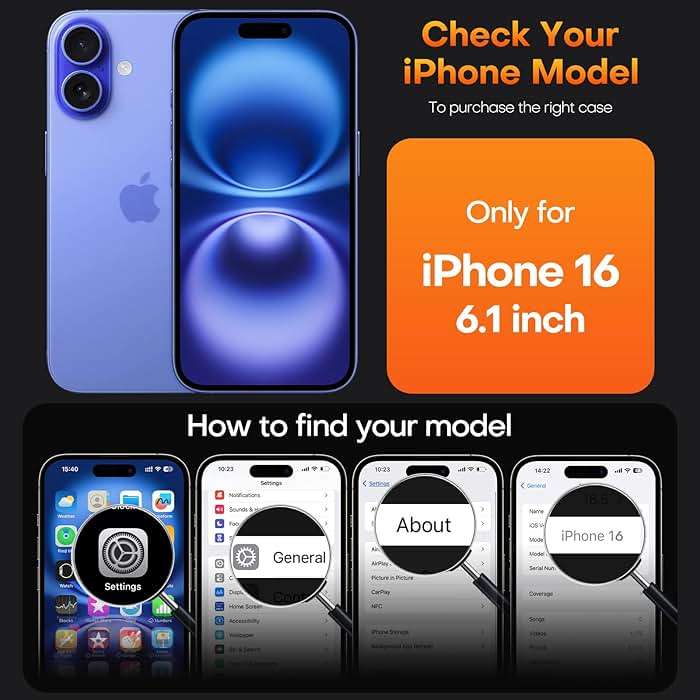 TAURI for iPhone 16 Case, Compatible with MagSafe, with Screen Protectors, Anti-Yellowing Military-Grade Protection, Shockproof Slim Magnetic Phone Case for iPhone 16 6.1", Clear - Image 7