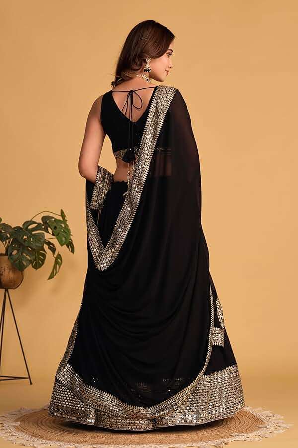 RoohVastra indian ready to wear lehenga choli for women flared party night with stitched blouse 8328-U - Image 4