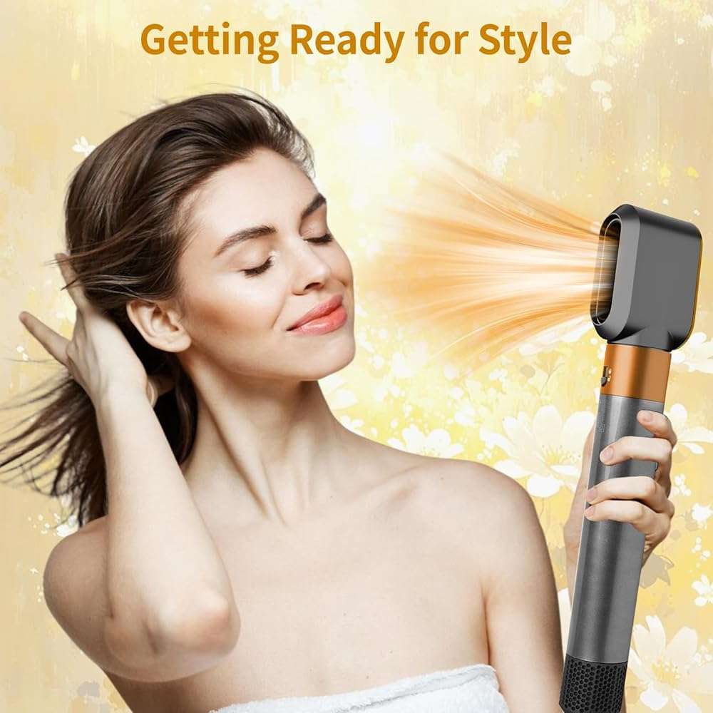 ZEPHBLOW Pre-Styling Dryer Attachment for Dyson Airwrap HS01/HS05/HS08, Fast Drying Nozzle Replacement Attachment Compatible with Dyson Hair Styler, Gold - Image 5
