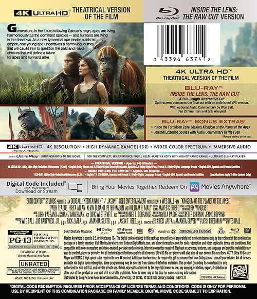 Kingdom of the Planet of the Apes - 4K + Blu-ray + Digital - Image 5