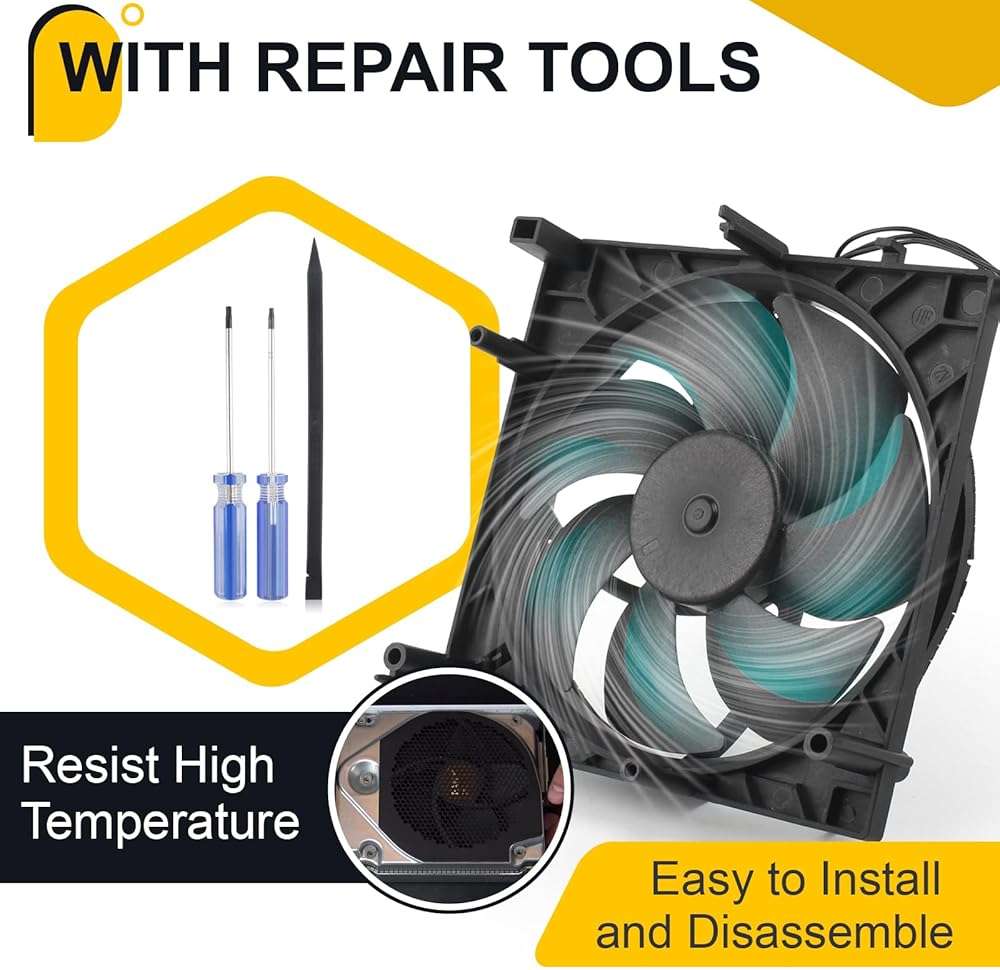 Internal Cooling Fan for Xbox Series S Console Cooler Replacement CPU Cooling Fan with Repair Tools(7 Blades) - Image 5
