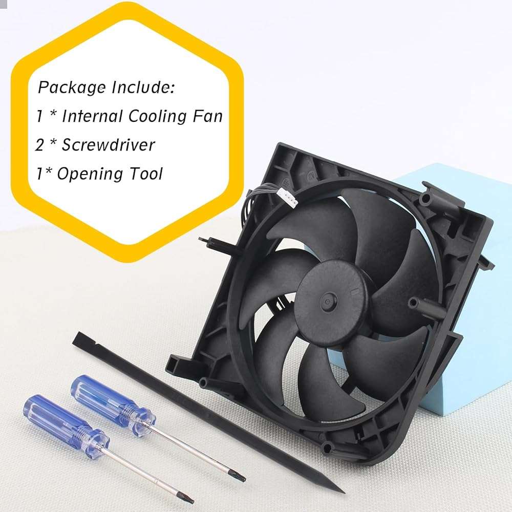 Internal Cooling Fan for Xbox Series S Console Cooler Replacement CPU Cooling Fan with Repair Tools(7 Blades) - Image 7
