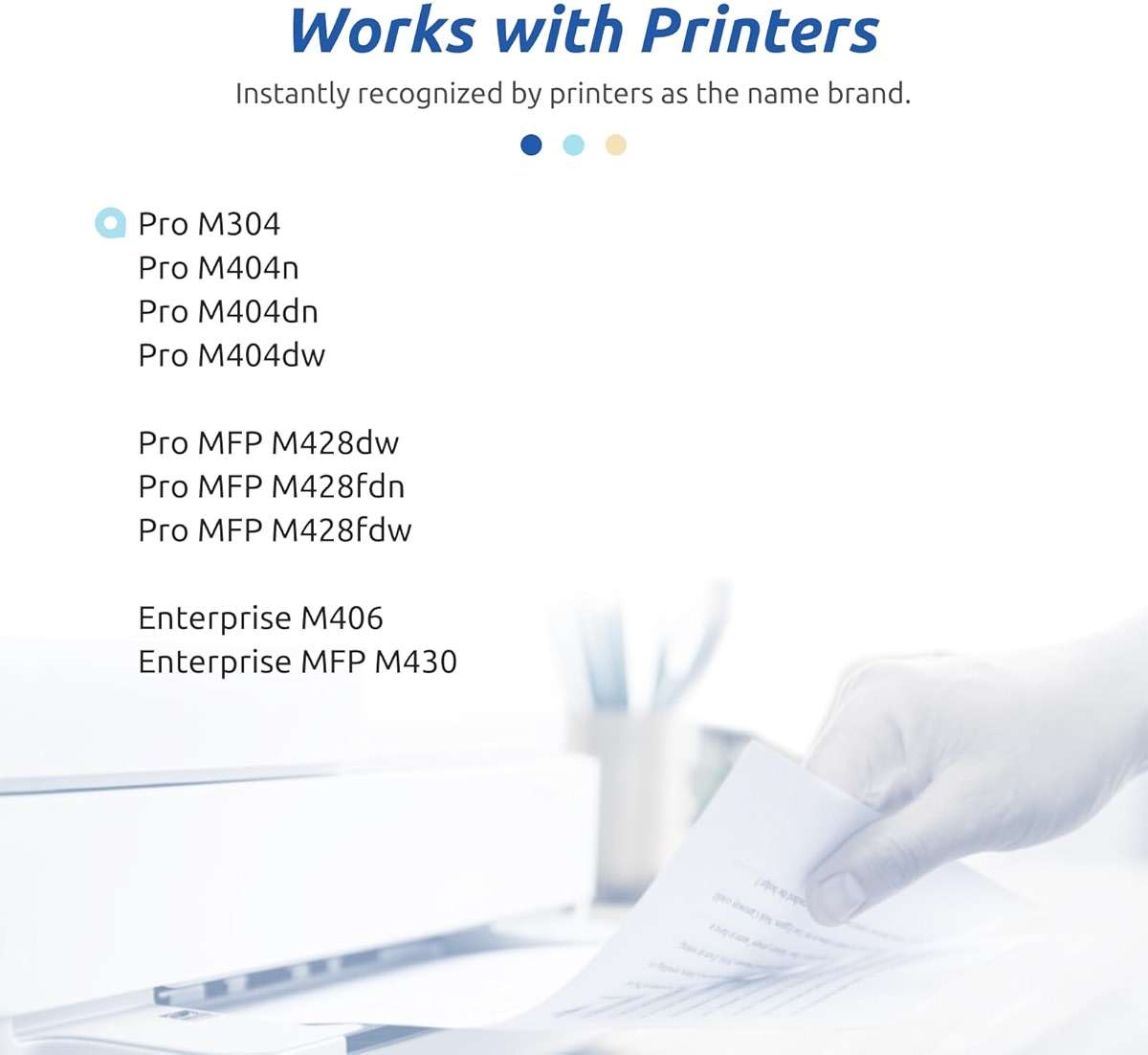 58X CF258X Toner Cartridge [with Chip] Compatible Replacement for 58A CF258A Toner Cartridge HP M404n M404dn M404dw MFP M428dw M428fdn M428fdw M406dn M430f Printer (Indicate Ink Level), 2 Black - Image 2