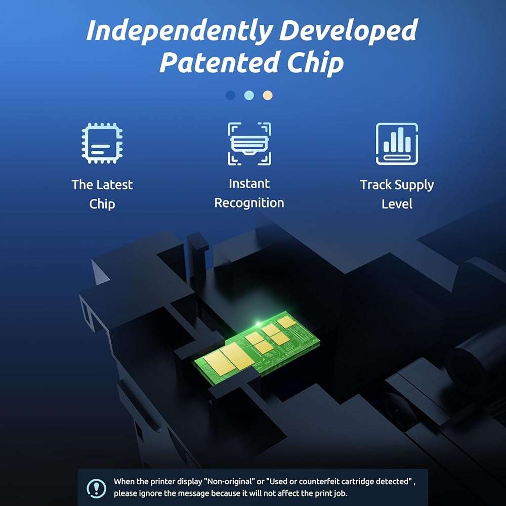 58X CF258X Toner Cartridge [with Chip] Compatible Replacement for 58A CF258A Toner Cartridge HP M404n M404dn M404dw MFP M428dw M428fdn M428fdw M406dn M430f Printer (Indicate Ink Level), 2 Black - Image 5