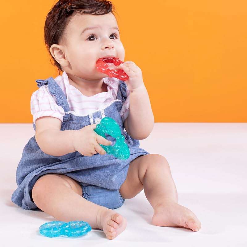 Bright Starts Stay Cool Teethers, Water-Filled & Chillable, BPA Free Teething Toy, Ages 3 Months+, Unisex, 3-Pack - Image 2