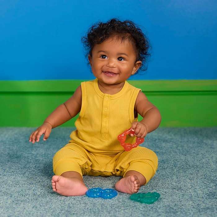 Bright Starts Stay Cool Teethers, Water-Filled & Chillable, BPA Free Teething Toy, Ages 3 Months+, Unisex, 3-Pack - Image 8
