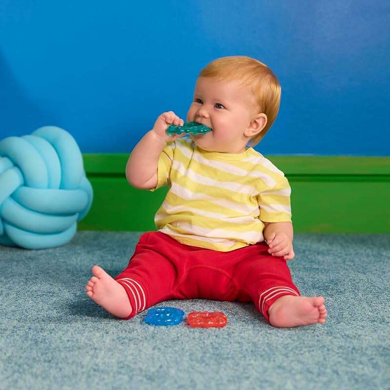 Bright Starts Stay Cool Teethers, Water-Filled & Chillable, BPA Free Teething Toy, Ages 3 Months+, Unisex, 3-Pack - Image 9