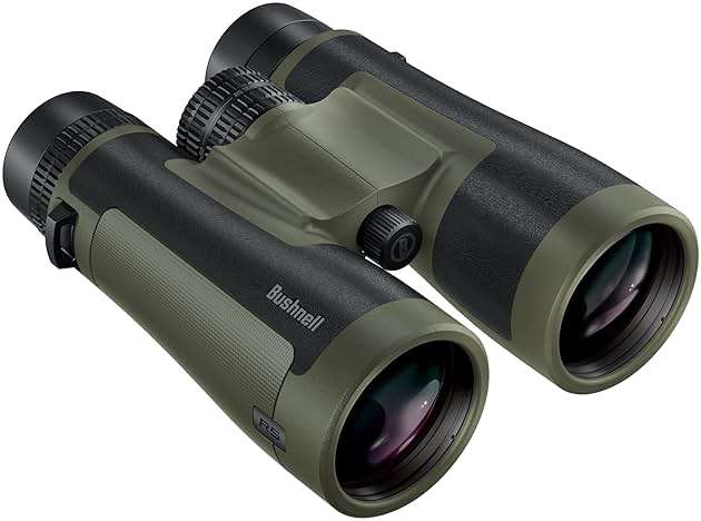 Bushnell R5 12x50 Binoculars - Waterproof, Dielectric Multi-Coated Optics with EXO Barrier Lens Protection for Long Range Viewing and Hunting, Includes Vault Lite Bino Chest Harness & Neck Strap - Image 1