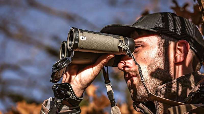Bushnell R5 12x50 Binoculars - Waterproof, Dielectric Multi-Coated Optics with EXO Barrier Lens Protection for Long Range Viewing and Hunting, Includes Vault Lite Bino Chest Harness & Neck Strap - Image 9