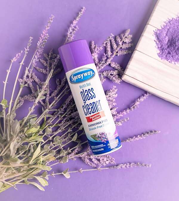 Sprayway Glass Cleaner Lavender Scent Foaming Aerosol Spray, 19oz, Pack of 6 | Ammonia-Free, Streakless, Fast-Acting | Cleans & Polishes Glass Surfaces | Removes Fingerprints, Dust, Dirt, Smoke Film - Image 6