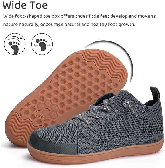 WateLves Toddler Little Kids Wide Barefoot Shoes Boys Girls Minimalist Sneakers Lightweight Breathable Walking Shoes | Naturally Splay | Flexible Fit - Image 4