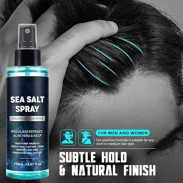 Sea Salt Spray, Beach Wave & Volumizing Sea Salt Spray for Hair, Texturing Spray for Men & Women, Salt Spray for Hair to Add Volume and Texture - Image 7