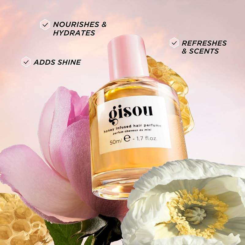 Gisou Honey Infused Hair Perfume – Long-Lasting Hair Fragrance with Mirsalehi Honey & Argan Oil, Wildflower Honey, 1.7 Fl Oz - Image 3