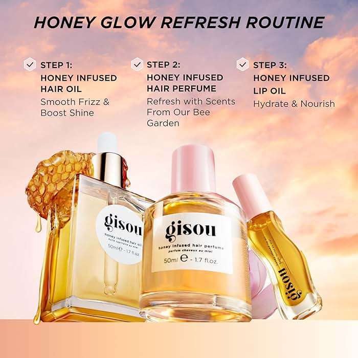 Gisou Honey Infused Hair Perfume – Long-Lasting Hair Fragrance with Mirsalehi Honey & Argan Oil, Wildflower Honey, 1.7 Fl Oz - Image 6