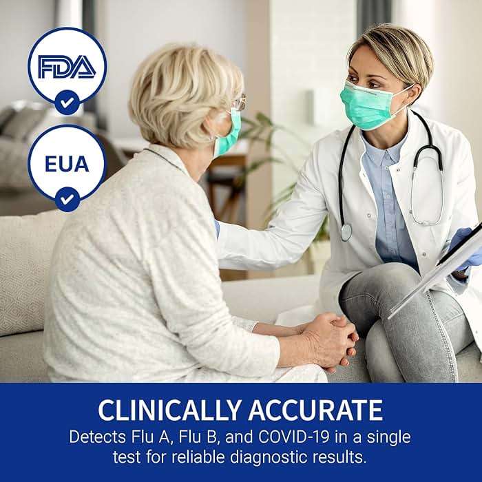 CorDx TyFast 10 Mins Flu A/B & Covid 19 Multiplex Rapid Test, Results in 10 Minutes—Precision Skip The 15 Wait, EUA Authorized, at Home 3 in 1 Combo Kit, 5 Tests, Use-Friendly & No Discomfort - Image 5