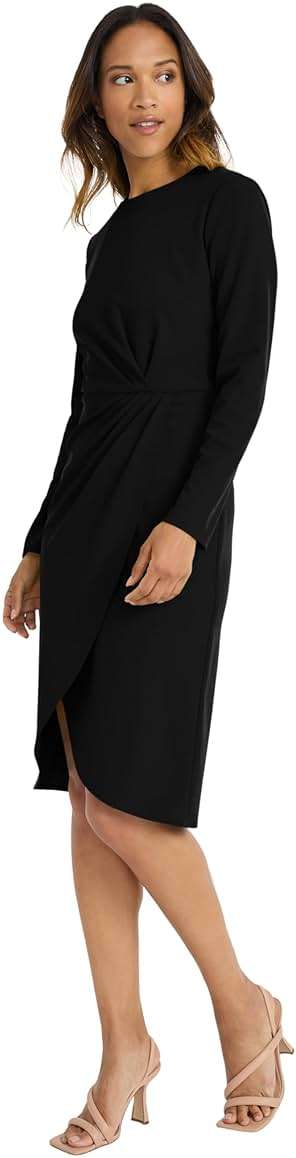 Maggy London Women's Long Sleeve Wrap Dress - Cocktail, Wedding Guest, Or Valentine's Dress - Business Casual Work Dresses for Women - Image 2