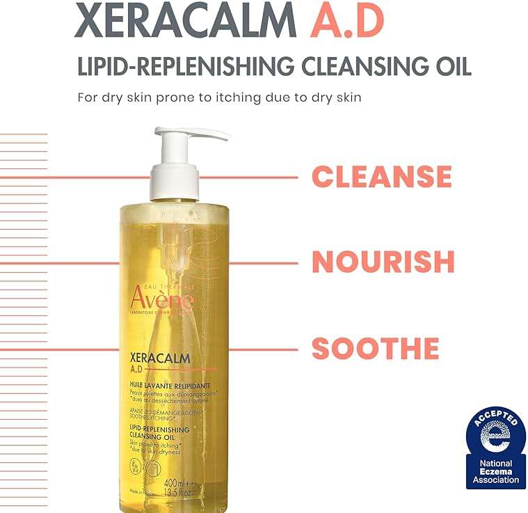 Avène XeraCalm A.D Lipid-Replenishing Cleansing Oil, 25.3 fl. Oz. - Image 2