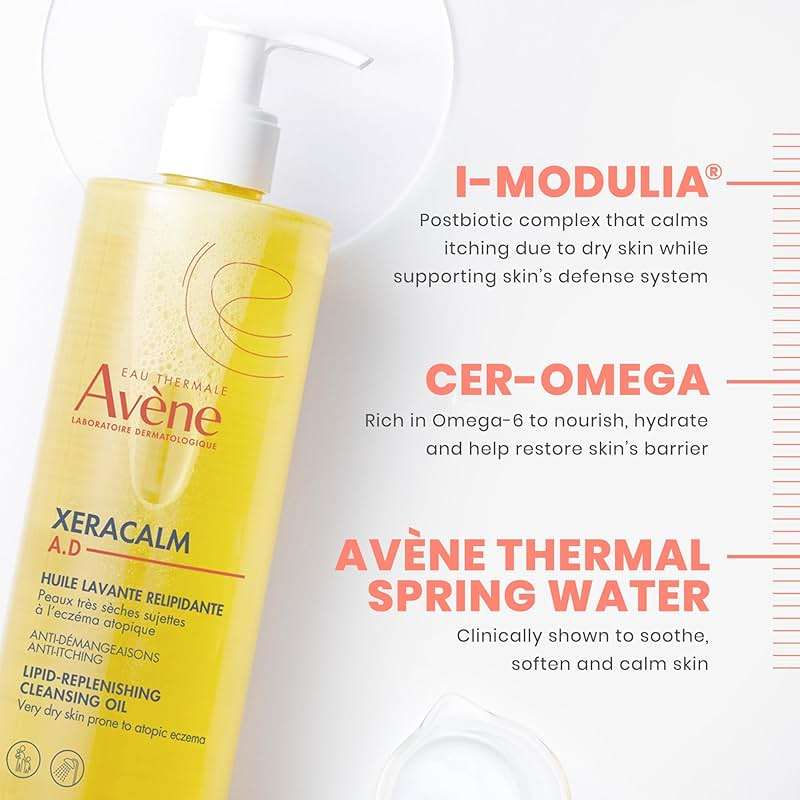 Avène XeraCalm A.D Lipid-Replenishing Cleansing Oil, 25.3 fl. Oz. - Image 5