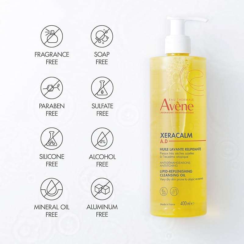 Avène XeraCalm A.D Lipid-Replenishing Cleansing Oil, 25.3 fl. Oz. - Image 6