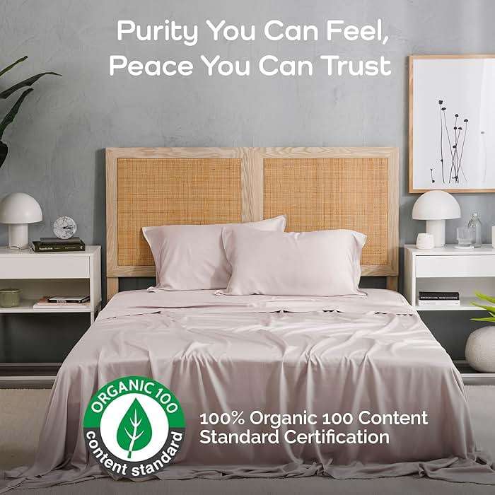 Bamtek Viscose Bamboo Sheets Queen Size 4PC Set - Cooling Bedding for Hot Sleepers with Moisture Wicking Technology - Silky Soft 18 Inch Deep Pocket - Blush 60"x 80" - Image 3
