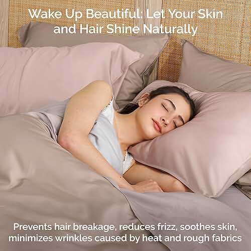 Bamtek Viscose Bamboo Sheets Queen Size 4PC Set - Cooling Bedding for Hot Sleepers with Moisture Wicking Technology - Silky Soft 18 Inch Deep Pocket - Blush 60"x 80" - Image 6