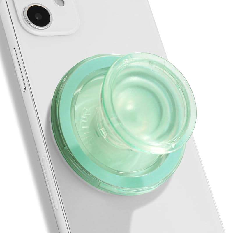 OnTheGrip Compatible with Magsafe Magnetic Authentic Translucent Color Design Collapsible Mobile Phone Grip Stand Holder for Smartphone Tablet Cell Phone Accessory (Mint) - Image 1