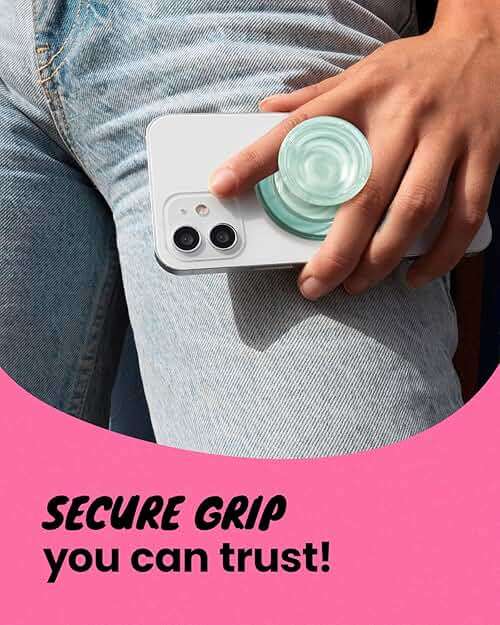OnTheGrip Compatible with Magsafe Magnetic Authentic Translucent Color Design Collapsible Mobile Phone Grip Stand Holder for Smartphone Tablet Cell Phone Accessory (Mint) - Image 5
