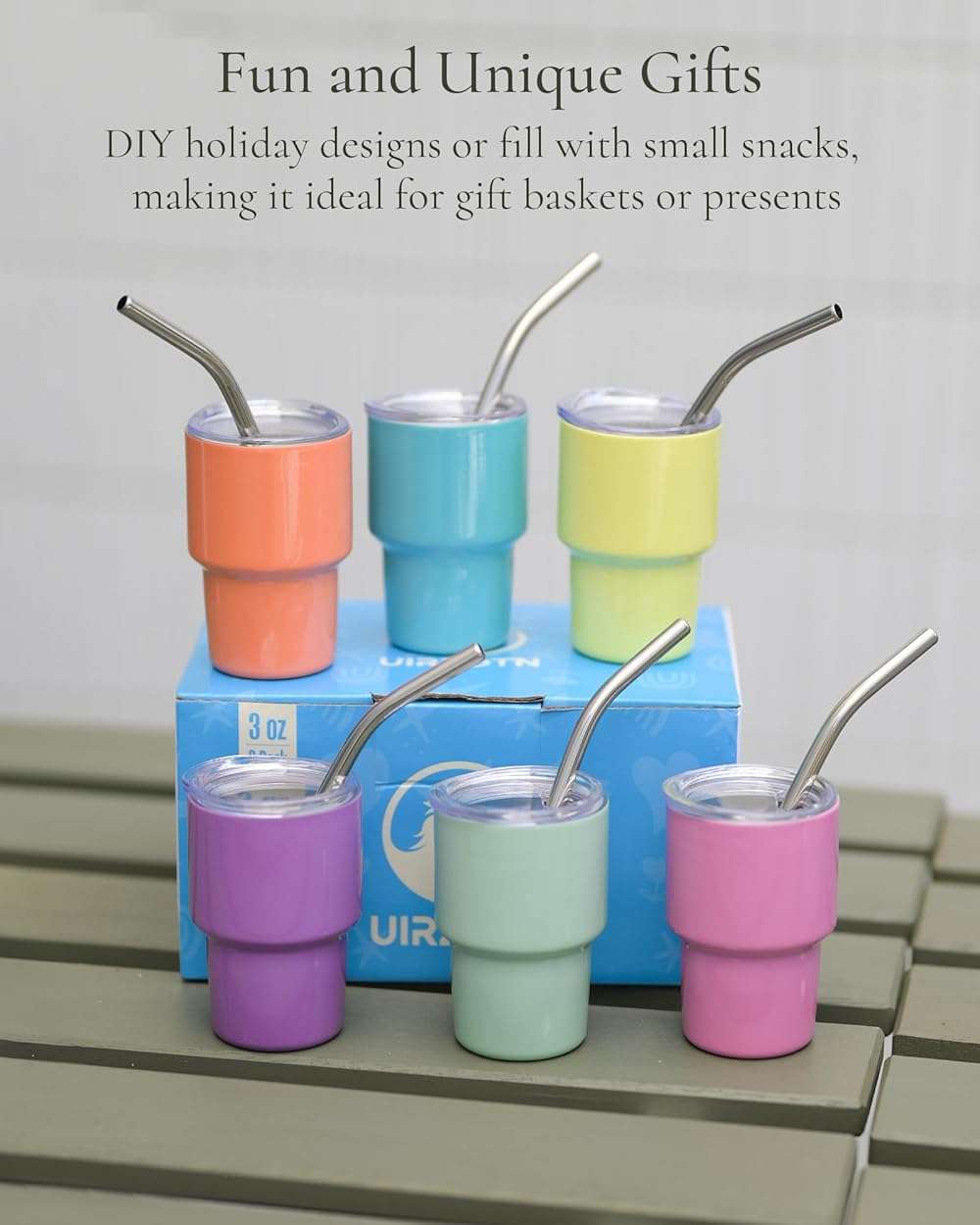 UIRZOTN 3oz Mini Tumbler Shot Glass with Straw and Lid, 12 Pack Stainless Steel Sublimation Shot Glasses for Wedding Party Whiskey Cocktail Bar with Straw and Lid - Image 3