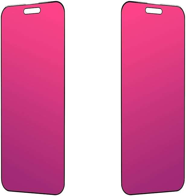 EGKimBa Privacy Screen Protector for iPhone 15 Pro Max, 6.7 inch Gradient Anti-Blue Light Tempered Glass - 2 Packs - Image 1