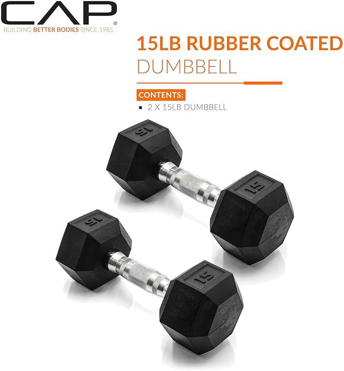 CAP Barbell Coated Dumbbell Weight | Multiple Options Pairs & Sets - Image 2