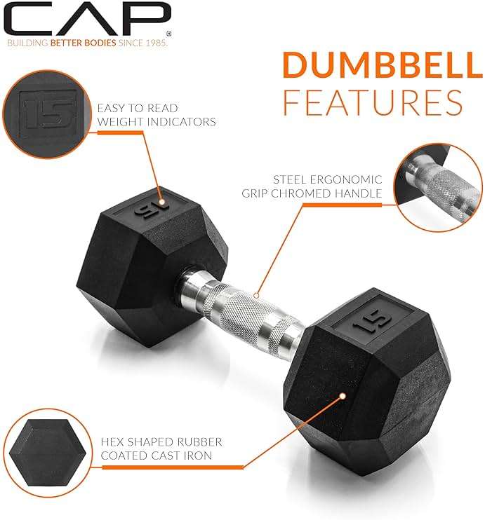 CAP Barbell Coated Dumbbell Weight | Multiple Options Pairs & Sets - Image 3