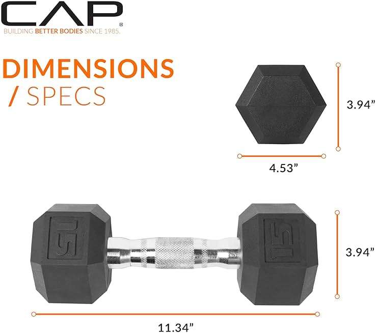 CAP Barbell Coated Dumbbell Weight | Multiple Options Pairs & Sets - Image 4