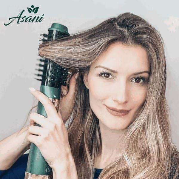 Asani Multipurpose Hot Air Brush - Blow Dryer with Interchangeable Heads for Curling, Straightening, and Volumizing, Heated Styling Brush for All Hair Types - Image 5