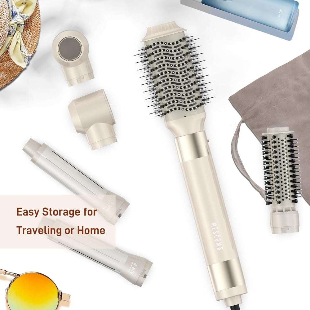 5 in 1 Hair Air Styler - Rotating Hair Dryer Brush 110000 RPM for Fast Drying & Hot-Air Automatic Wrap for Curling, Frizz-Free Blow Dryer Brush for Straightening Volumizing No Heat Damage - Image 10