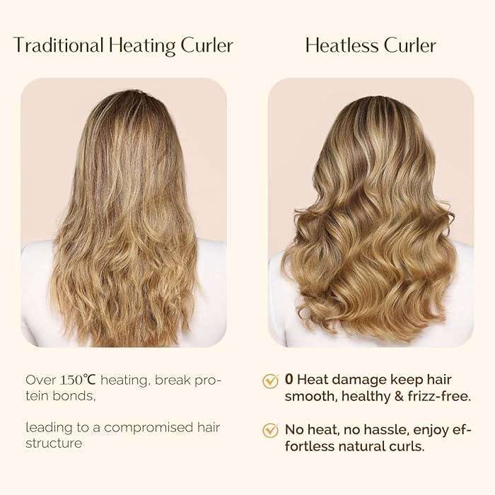 Yanibest Heatless Hair Curler to Sleep in, Overnight Curl Headband for Natural Wavy Curls, No Heat Soft Hair Curler Set with Hair Clip Scrunchies for Styling, No Slip Heatless Curls - Image 8