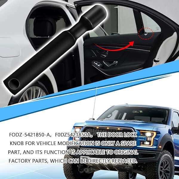 Hirificing 2PCS Car Door Lock Knobs for Ford F150 Explorer, Door Lock Pull Knob, Cover FODZ-5421850-A, Lift Bolt Control Post Pins - Image 5