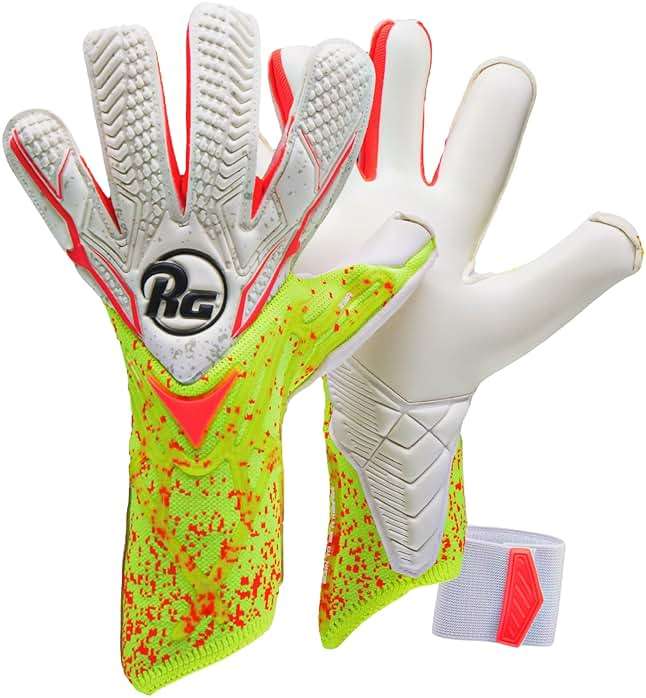 RG ZIMA Goalkeeper Gloves - Hybrid Roll Negative Cut | Giga+ German Latex Palm Grip Protection | L-Derma Fit Technology Lightweight Backhand | 2D PunchZone Wrist Fit All-Weather Soccer Gloves - Image 1
