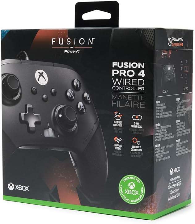 PowerA FUSION Pro 4 Wired Controller for Xbox Series X|S, adjustable height thumbsticks, hall effect thumbsticks, mappable buttons, officially licensed, works with Xbox One and Windows 10/11 - Image 2