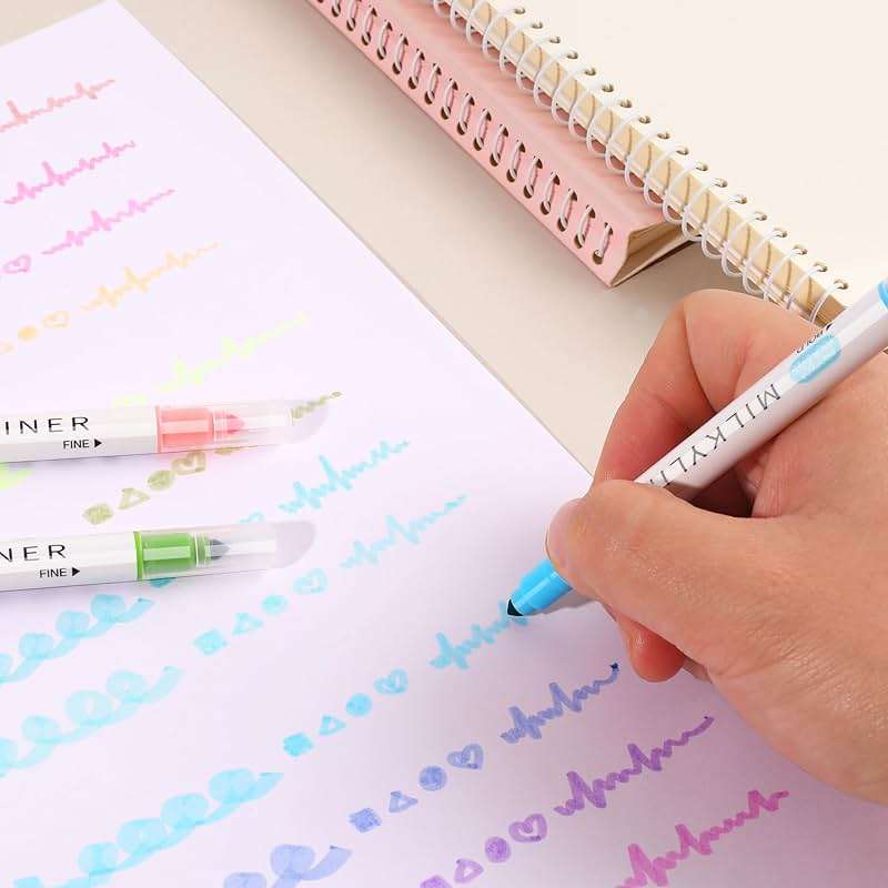 HANKU Pastel Highlighters 12 Pack, Dual Tip No Bleed Bible Highlighters Assorted Colors, Pastel Highlighter Markers for Bible Study Journaling Back to School Office Supplies - Image 2